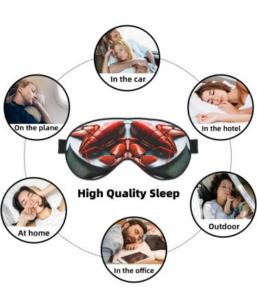 FoRes Lobster Print Sleep Eye Mask - Adjustable Light Blocking Comfort for Deep Rest - Unisex Black - Buy Online on GoSupps.com