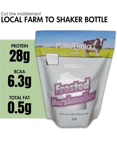 Pure Choice Frosted Marshmallow Whey Protein Isolate Powder 28g Protein Undenatured Whey No Fillers (Frosted Marshallow Whey 2 lb) - Buy Online on GoSupps.com