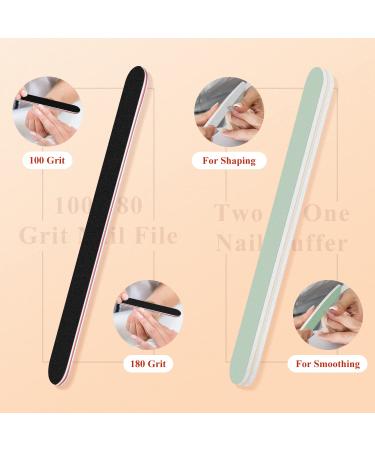 Acrylic Nail Art Brushes Set - Double-End Nail Brush for Design, Gel Polish Liner Brush, File, Cuticle Pusher - Nail Tools for Home Use - Buy Online on GoSupps.com