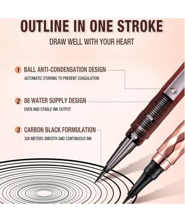 Sharp-Line Eye Makeup Waterproof Smudgeproof Longwearing-Liquid Eyeliner Pen Sweatproof Eye Liner Cat-Eye Makeup Pencil - Buy Online on GoSupps.com