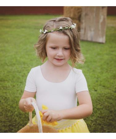 AWAYTR Bohemian Style Wedding Bride Floral Flower Garland Headband - Cream White - Buy Online on GoSupps.com