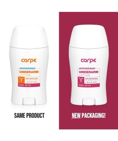 Carpe Underarm Antiperspirant and Deodorant Clinical strength with Rose Water scent Combat excessive sweating Stay fresh and dry Great for hyperhidrosis Rose Water 1.69 Fl Oz (Pack of 1) - Buy Online on GoSupps.com