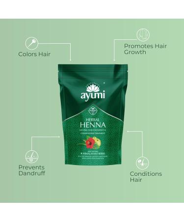 Ayumi Herbal Henna Powder | Natural Hair Color & Conditioner | 9 Himalayan Herbs | No Artificial Additives | 150g - Shop Internationally - Buy Online on GoSupps.com