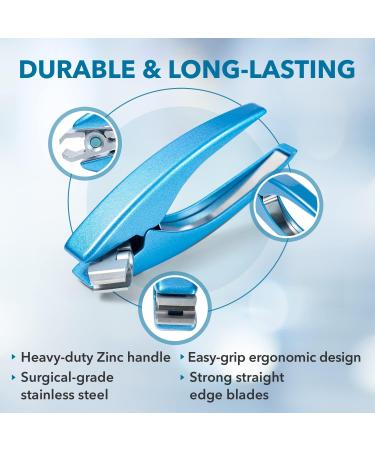 Clipperpro 2.0 Heavy-Duty Thick Toenail Clippers - Ergonomic Handle for Seniors - Surgical Grade-Steel Blades - Blue Edition - Buy Online on GoSupps.com