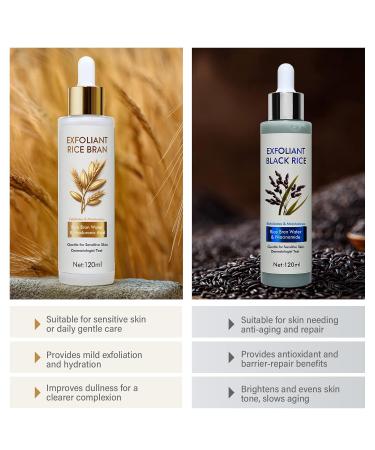 2Pcs Rice Exfoliating Ampoule Set Black and White Rice Peeling Ampoule Gentle Peel + Pore Minimizing & Deep Hydration Pore Exfoliant for All Skin Types 4 Fl Oz (Pack of 2) - Buy Online on GoSupps.com