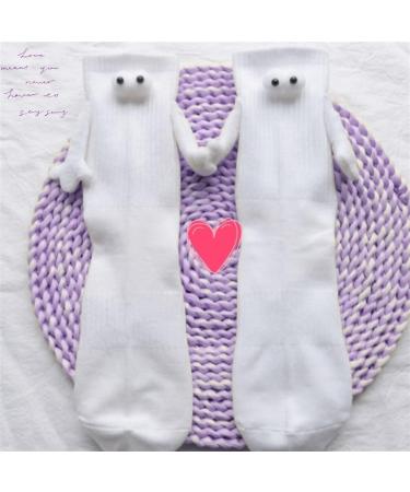 IrayZ Funny Magnetic Suction 3D Doll Couple Socks - Couple Holding Hands Socks | Black Unisex Sock Pair - Buy Online on GoSupps.com