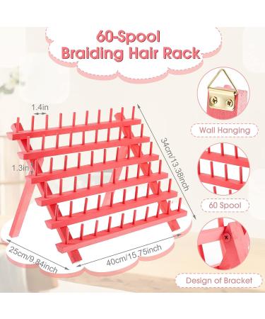 19-Piece Wooden Hair Braid Rack Set with Clips and Comb - Hair Braiding Tools Kit for Easy Styling - Buy Online on GoSupps.com