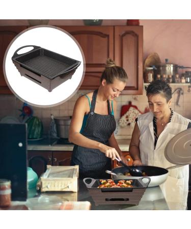 Yalych Aluminium Nonstick Griddle Stove Top Square Grill Pan Grill Plate for Induction Stove Top Cast Iron Skillet Griddle Pan with Double Sided Griddle for Indoor Outdoor Frying pan Assorted - Buy Online on GoSupps.com