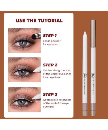 Iouyjiu Long Lasting Eyeliner Pencil Eyeliners for Women Eyeliner Makeup PencilProfessional White Eyeliner PencilEye Silkworm Brighten Up Eyeliner Pen for Women 102 - Buy Online on GoSupps.com