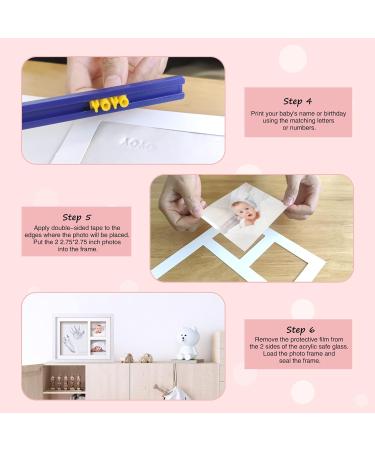 Baby Hand and Footprint Kit Picture Frame Clay Set | Newborn Girls & Boys Photo Frame | Keepsake Baby Shower Gift for New Parents - Buy Online on GoSupps.com