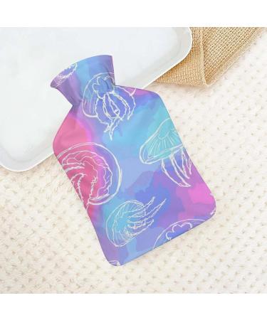Hot Water Bottle with Lid - Jellyfish Texture Rubber for Pain Relief Cramps & Foot Warmer - Hot & Cold Therapy - Buy Online on GoSupps.com