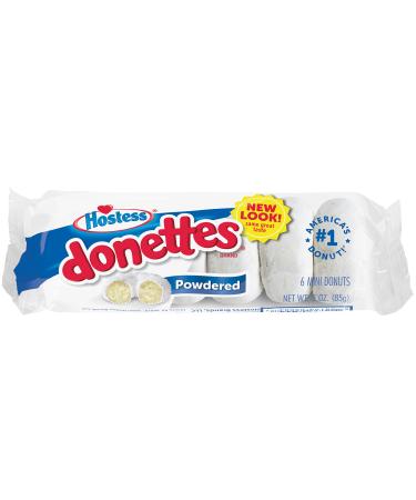 Hostess Brands Host Powder Sugar Mini Donettes, 3.00 oz, White, (197016)