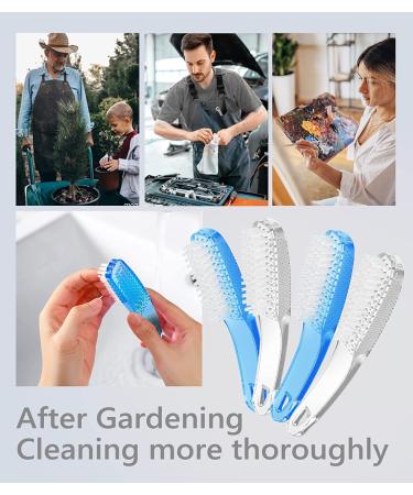 Larbois Nail Brush Set - 4 Pack Handle Grip Fingernail Brushes for Cleaning Toes and Nails - Men and Women - Color2 - Buy Online on GoSupps.com