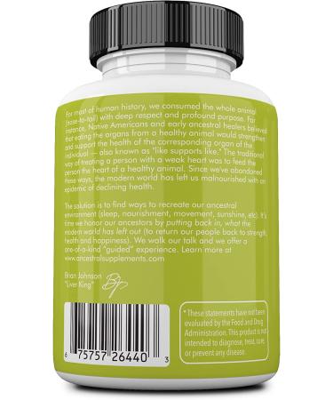 Ancestral Supplements Grass Fed Beef Intestines & Stomach (Tripe) 3000mg - Digestion Support Gut Health Non-GMO 180 Capsules - Buy Online on GoSupps.com