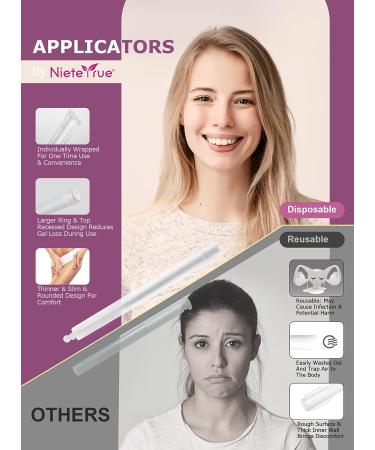 Nieteyrue Disposable Vaginal Cream Applicators - Comfort Tip, Dosage Markings, 20 Pack - for Cream, Gel, Suppositories - Feminine Care - Buy Online on GoSupps.com