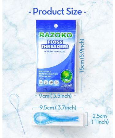 Floss Threaders for Braces, Bridges, and Implants - 210PCS (Pack of 3) - Buy Online on GoSupps.com