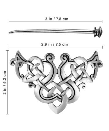 Lurrose Celtic Knot Hair Clip | Vintage Braids Hair Slide Jewelry - Buy Online on GoSupps.com