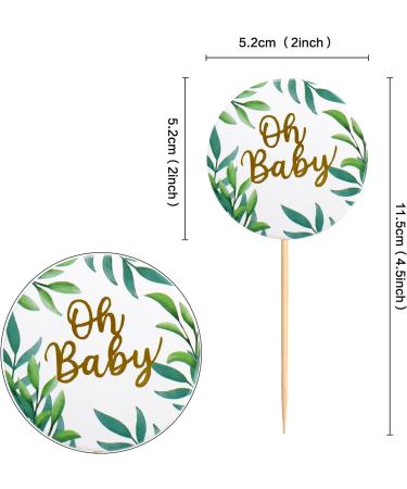 Cyodoos 30Pcs Baby Shower Cupcake Toppers Oh Baby Cupcake Toppers Woodland Jungle Safari Theme Cupcakes Decor Gender Reveal Cake Topper Birthday Party Supplies For Kids Dessert Favor - Buy Online on GoSupps.com