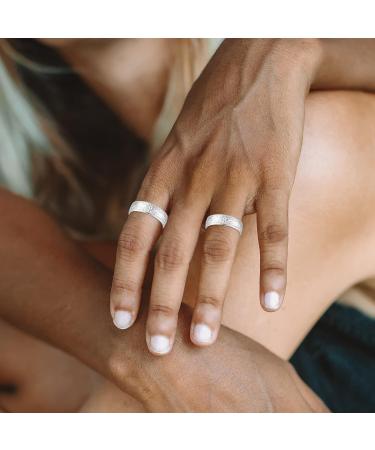 Jecanori Copper Magnetic Rings 2Pcs - Retro Style Solid Copper, 4X Magnets, Adjustable Size - Includes Jewelry Box - 2 Plum Silver - Buy Online on GoSupps.com