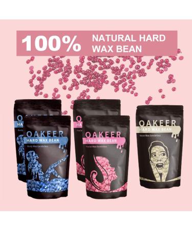 Oakeer Waxing Kit - 35PC Hard Wax Warmer Set for Hair Removal | Face, Legs, Underarm, Bikini | Unisex - Buy Online on GoSupps.com