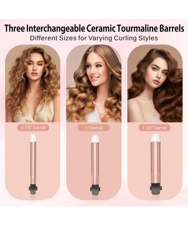 3 in 1 Auto Rotating Curling Iron - TOP4EVER Automatic Hair Curler with Interchangeable Curling Wand (0.75" 1" 1.25") Adjustable Temp Instant Heat Hair Styling Hot Tools for All Hair Types  - Buy Online on GoSupps.com