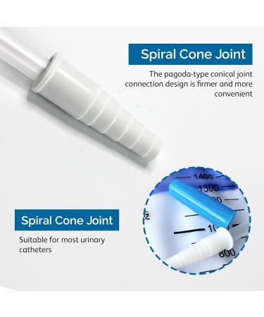 Heagimed 6 Pack Urine Drainage Bags 1500ml Capacity Catheter Night Bags with Anti-Reflux Chamber and T-Tap Valve Professional Overnight Urine Bags for Health Aids 6pcs urine drainage bags - Buy Online on GoSupps.com