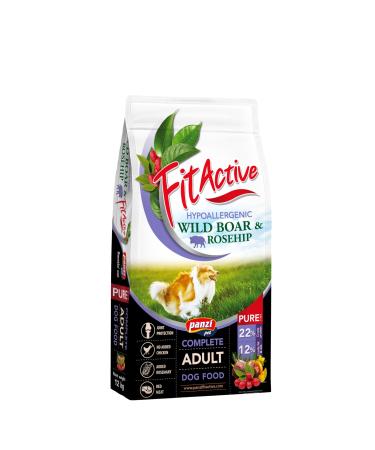 Panzi Pet Pure - Hypoallergenic dog food - Dry food for adult dogs - Formula without chicken, poultry and wheat (3kg, Wild boar)