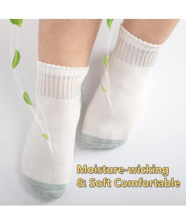 BambooPanPa Diabetic Ankle Socks 6-Pack - Seamless Toe, Non-Binding Top - Women & Men - 3 Black/3 White - Size 9-11 - Buy Online on GoSupps.com