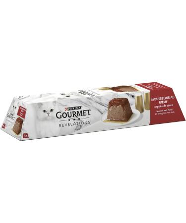 Buy Purina Gourmet Revelations Beef & Sauce - 4 x 57g Adult Cat Portions | Premium International Shipping - Buy Online on GoSupps.com
