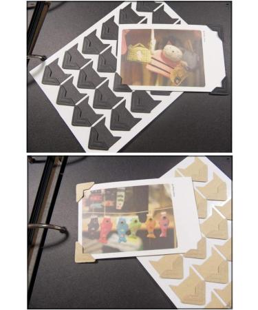 6Sheets(144PCS) Retro DIY Photo Album Accessories Peel-Off Paper Photo Corner Stickers Pictures Mounting Corners for Scrapbook Album Personal Journal Dairy Organizer Notebook(Kraft Paper) - Buy Online on GoSupps.com