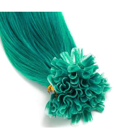 Turquoise Keratin Bonding Extensions | 100% Remy Real Human Hair | 50x 1g 45cm U-Tip Smooth Strands for Long Hair Elongation - Buy Online on GoSupps.com