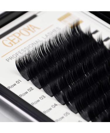 Eyelash Extension Premium Silk Lash 8-13mm Mixed C Curl 0.12mm Thickness -Eyelash Extensions Mink Lash Individual False Eyelashes Professional Salon Use 0.12-C-Mix(8-13mm) Classic Lash - Black