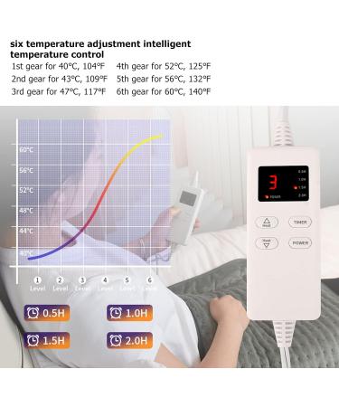 Alomejor Electric Waist Heating Blanket - Upgraded Velcro Warmer with Controller for Office Use - Gray - Buy Online on GoSupps.com