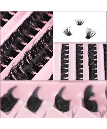 D.I.Y. Eyelash Extension Kit - 200pcs Individual Lash Clusters, D Curl Volume Cluster Lashes with Bond, Seal, Tweezers - Home Application | 80D Kit - Buy Online on GoSupps.com