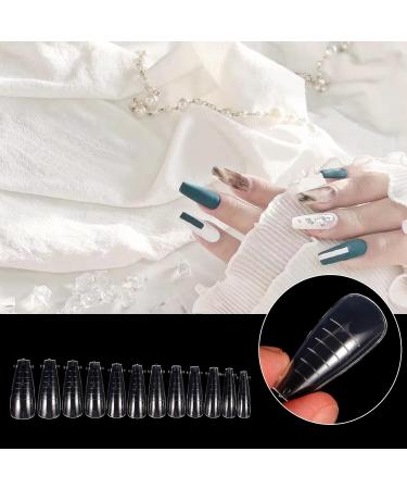 BNG Dual Form System Flat Square Polygel Nail Extension Tips - Full Coverage Easy Application International Shipping - Buy Online on GoSupps.com