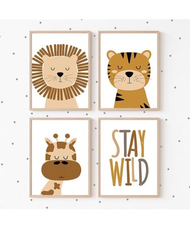 Funmo 6 Set A4 Wall Posters for Children's Room | Boho Baby Room Decoration & Murals | Perfect Wall Art for Girls - 21x30cm - Buy Online on GoSupps.com