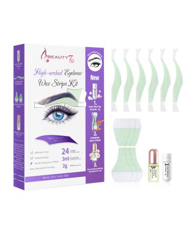 Beauty7 wax strips wax strips cold wax streak strip eyebrows cold wax strips precise and quick stimulus stimulus & pain -free depilatory strip for high -arched eyebrows shape for woman high -arched eyebrow wax strips