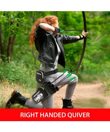 Samick Sports Archery Arrow Quiver - Adjustable Waist Hanged Quiver - 3 Arrow Tubes - Green, Right-Handed - Buy Online on GoSupps.com