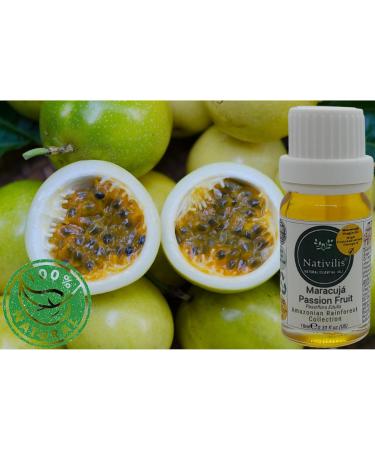 Nativilis Virgin Maracuja Passion Fruit Oil - (Passiflora Edulis) - Amazonian Rainforest Collection High Concentration Omega 6 - Sebum Regulating Properties Soothing on Skin Scalp - Copaiba Benefits - Buy Online on GoSupps.com