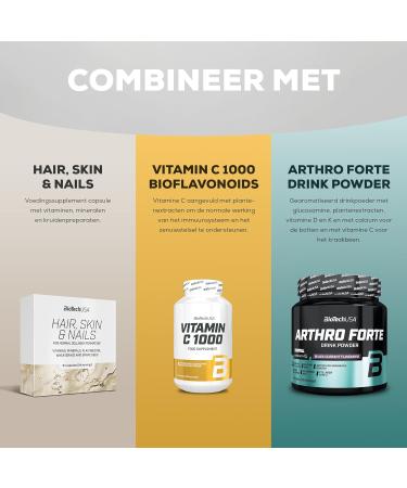 BioTechUSA Collagen & Hyaluronic 280 mg collagen and 60 mg hyaluronic acid per serving Easy to take Glutenfree 30 capsules - Buy Online on GoSupps.com
