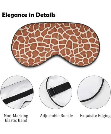 Adjustable Giraffe Brown Skin Sleep Mask for Women | Comfortable Eye Shades with Elastic Strap - Perfect for Travel - Buy Online on GoSupps.com