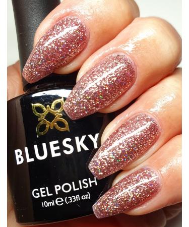 BLUESKY Gel Polish Dazzling Range New Luxurious Glitters Christmas 2021 Uv Led Nail Soak Off (Requires Drying Under Uv Led Lamp) (Bdp04 Strong Look)