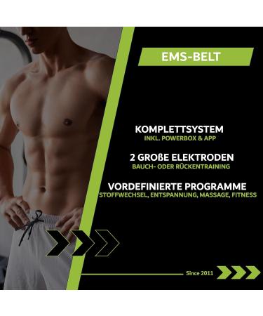 Eaglefit EMS Belly Trainer Belt - Effective Home Fitness Device for Abdominal & Back Training with App - Buy Online on GoSupps.com