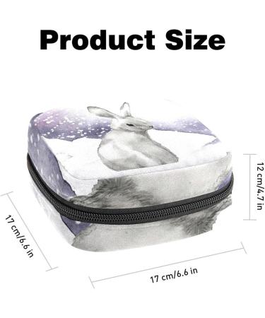 Winter Rabbit Sanitary Napkin Storage Bag - Portable Menstrual Pad Pouch for Teen Girls & Women - Multicolored - Buy Online on GoSupps.com