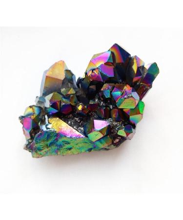 Natural Crystal Rough 110g Natural Metal Colour Aura Angel Crystal Cluster Titanium Coating Quartz Angel Cluster - Buy Online on GoSupps.com