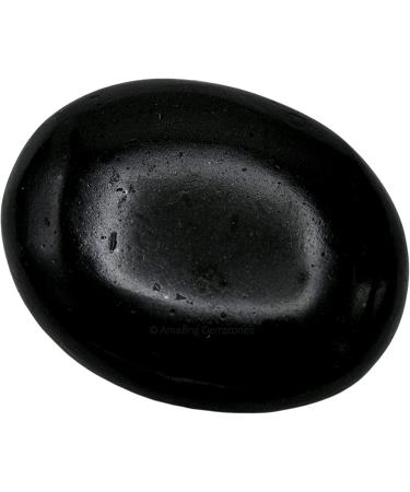 Black Tourmaline Palm Stone - Natural Chakra Balancing and Reiki Healing Crystal for Mental Wellness - Buy Online on GoSupps.com