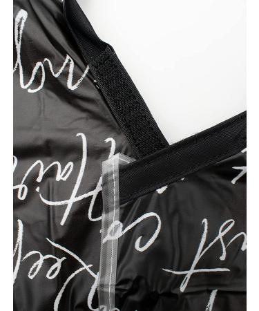 Betty Dain Hair Stylist Shampoo Cape - Waterproof & Stain Resistant Vinyl - Durable & Reusable Cover - Black Secret Messages - 36 x 54 inches - Buy Online on GoSupps.com