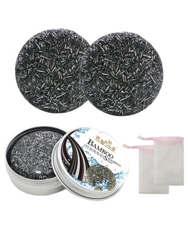 Anti Gray Bar, Hair Darkening Shampoo Bar, Gray Hair Reverse Bar, Natural Gray Hair Removal Soap, Charcoal Shampoo Bar for Moisturizing, Gray Hair, Pack of 2