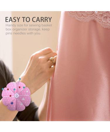 eZAKKA Pin Cushion Wristband - Polka Dots Pink | Wearable Needle Pincushion for Sewing & Quilting - Buy Online on GoSupps.com