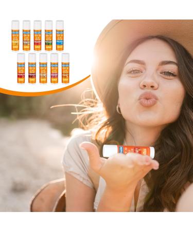 Dimsile 50 Pcs Sunscreen Lip Balms SPF 30 Lip Balms Bulk Summer Party Gifts Favors Travel Sunscreen for Women Men 10 Flavors - Buy Online on GoSupps.com